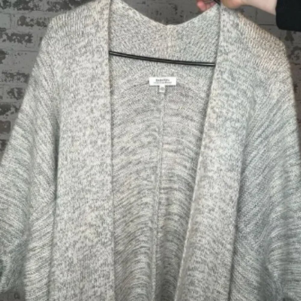 Babaton | women gray wool alpaca mohair blend sweater cardigan